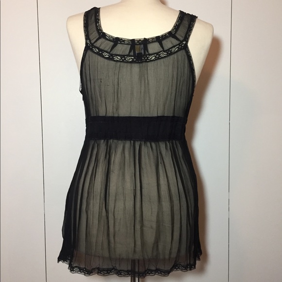 A•B•S Collection Black Sheer Blouse - Picture 5 of 8